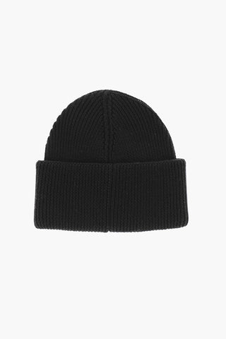 Beanie in Misto Lana a Costine con Patch Logo Eyestar