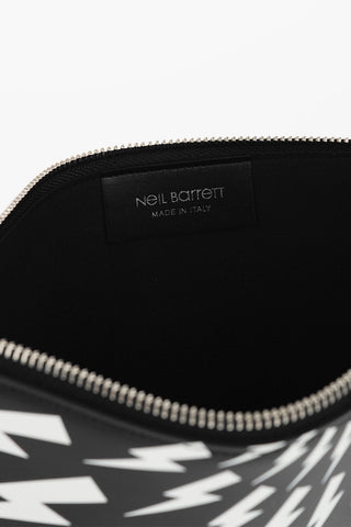 Clutch THUNDERBOLT FAIRISLE in Pelle con Chiusura Zip