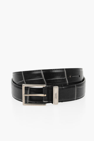 Crocodile Effect Leather IDENTITY Belt 30mm