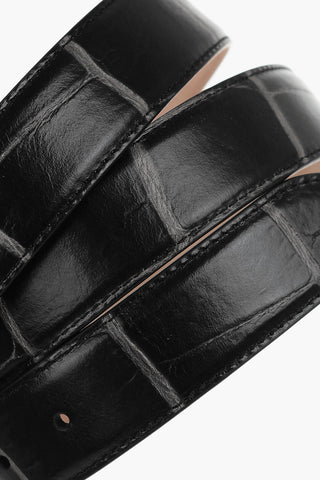 Crocodile Effect Leather IDENTITY Belt 30mm