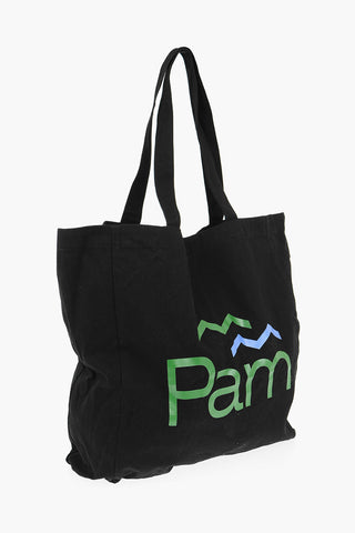 Canvas Maxi Tote Bag with Logo-Print