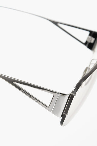 Aviator Sunglasses with Silver Effect Frame
