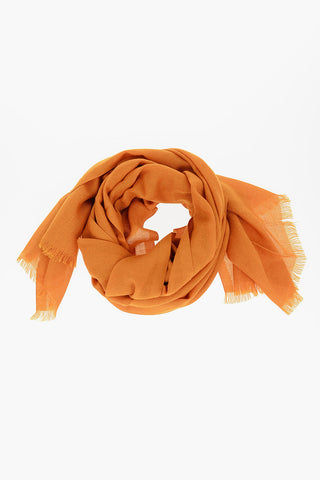 Cashmere and Silk Scarf with Fringe