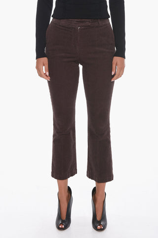Cropped-Hose aus Cord