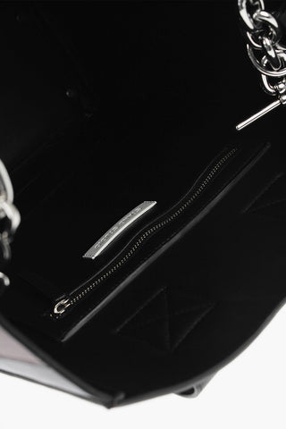 Borsa a Mano AMIA in Pelle a Righe Awning