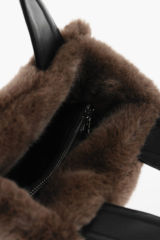Faux Fur Handle Bag