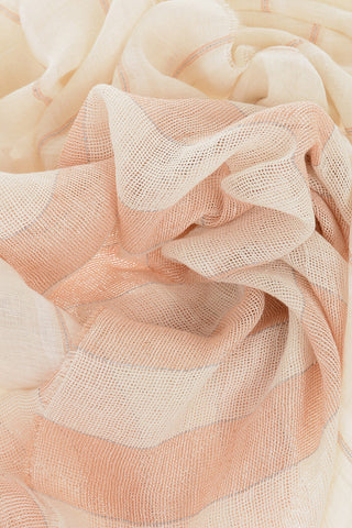 Sciarpa in Misto Lino a Righe Lurex