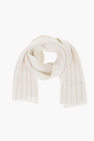 Solid Color Cashmere Scarf with Rhinestone Embellishment