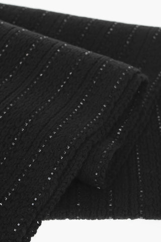 Cashmere scarf with rhinestones in embellishment