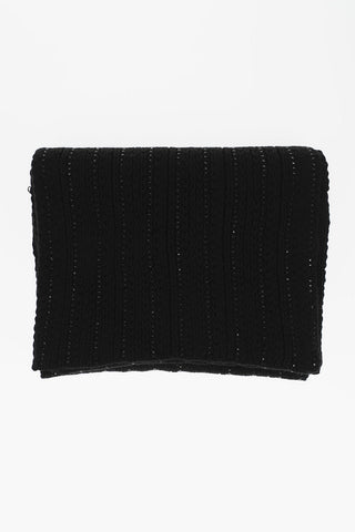Cashmere scarf with rhinestones in embellishment