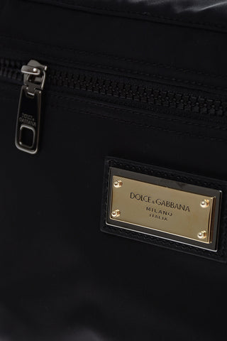 Nylon Blend NECESSAIRE Pouch with Logo Plate