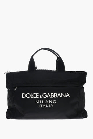 Embossed Logo Nylon Travel Bag