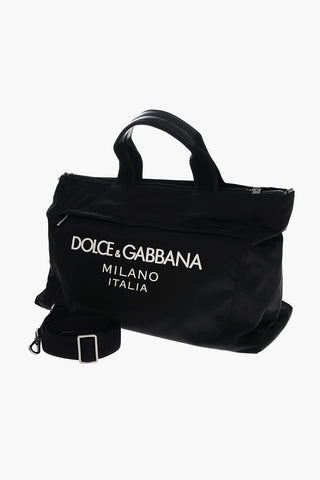 Embossed Logo Nylon Travel Bag