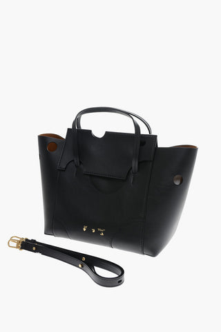 Leather BURROW Tote Bag with Cut-out Details