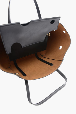 Leather BURROW Tote Bag with Cut-out Details