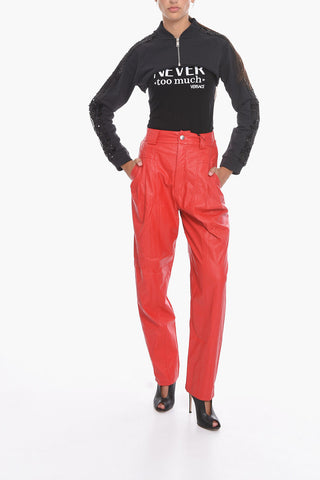 Felpa Crop con Decorazioni in Paillettes