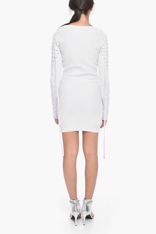 Vestito Attillato TAYLOR in Crochet con Lacci da Legare in Vita