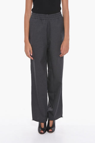 Pantaloni Track in Lana con Elastico
