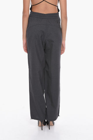 Pantaloni Track in Lana con Elastico