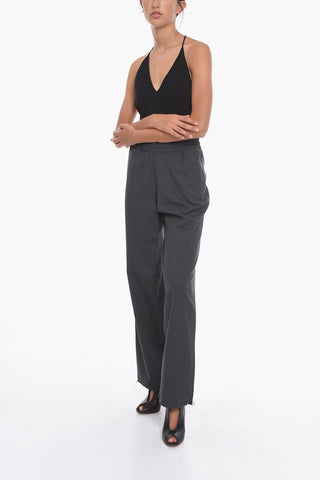 Pantaloni Track in Lana con Elastico