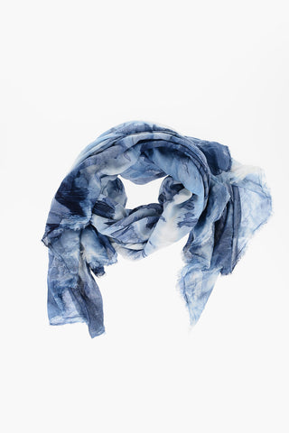 Tie Dye Effect Lurex coating CARRE' Scarf