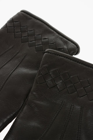 Soft Leather Gloves with Braided Detail