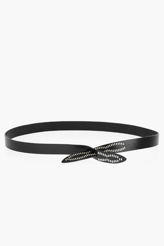Leather Belt with Studs Details 30mm