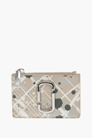 Textured Leather Wallet with Silver Tag