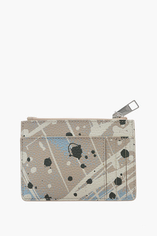 Textured Leather Wallet with Silver Tag