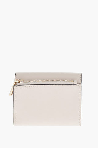 Leather Wallet with Golden Logo