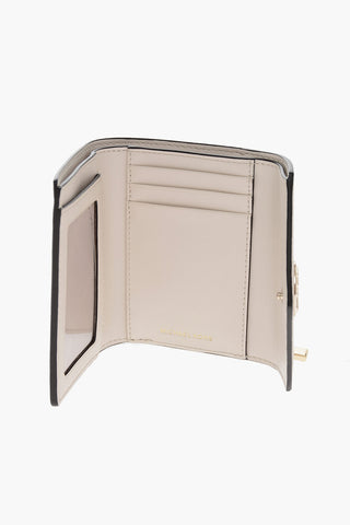 Leather Wallet with Golden Logo