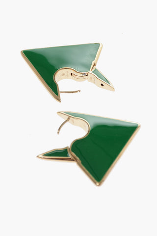 Orecchini Triangolari in Argento Smaltati