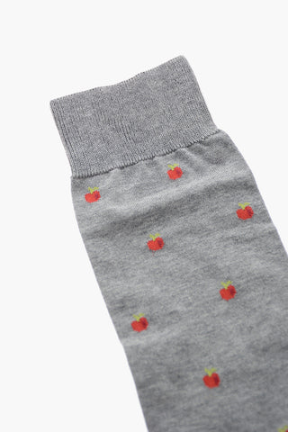Embroidered Cotton Blend Long Socks