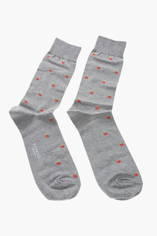 Embroidered Cotton Blend Long Socks