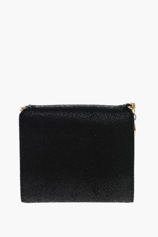Solid Color Faux Leather FALABELLA Wallet with Golden Detail