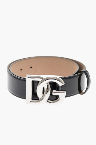 Patent Leather Belt with Monogram Buckle 40mm