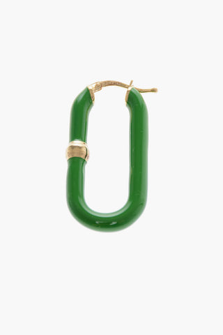 Silver Oval-shaped  Earrings