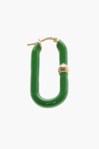 Silver Oval-shaped  Earrings