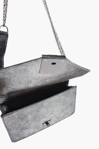 Quilted Lurex Shouder Bag with Chain