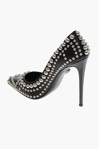 Pointed Studded Leather GAKONA Pumps 12cm