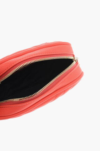 Borsa a Spalla in Ecopelle Trapuntata con Logo Gioiello