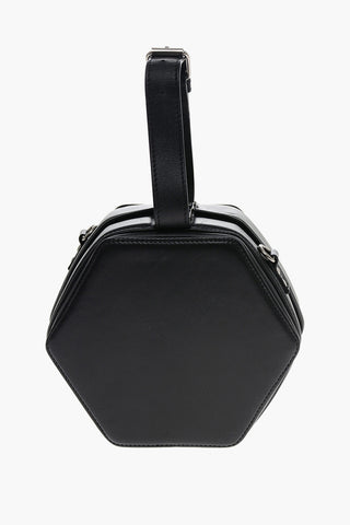 Faux Leather ORIGINAL Shoulder Bag with Silver Monogram