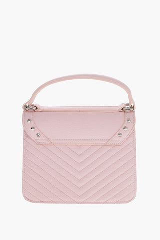 Textured Faux Leather Shoulder Bag with Studs Details