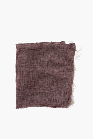 Foulard a Tinta Unita In Lino con Frange