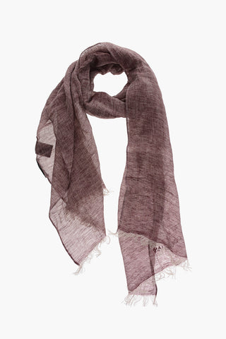 Foulard a Tinta Unita In Lino con Frange