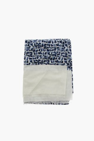 Camouflage Motif Cotton and Silk Foulard