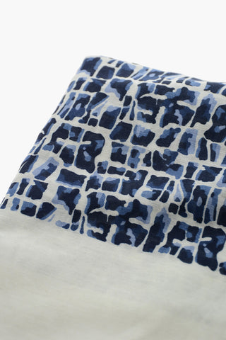 Camouflage Motif Cotton and Silk Foulard