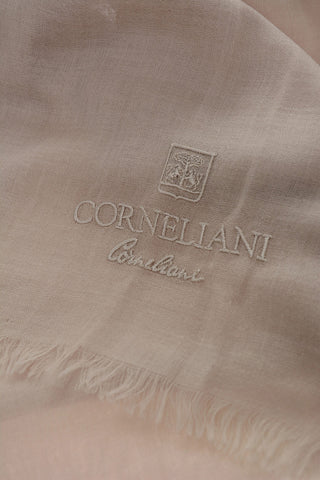 Foulard in Cashmere e Cotone con Logo Ricamato