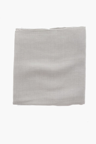 Linen Blend Foulard with Embroidered Logo