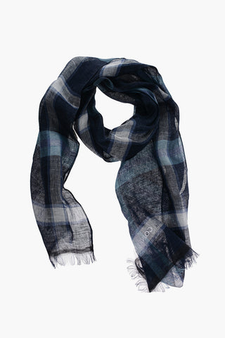 Checked Linen Foulard